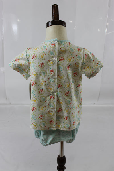 Diaper Boy Set s/s bias neck - Nautrical Seafaring