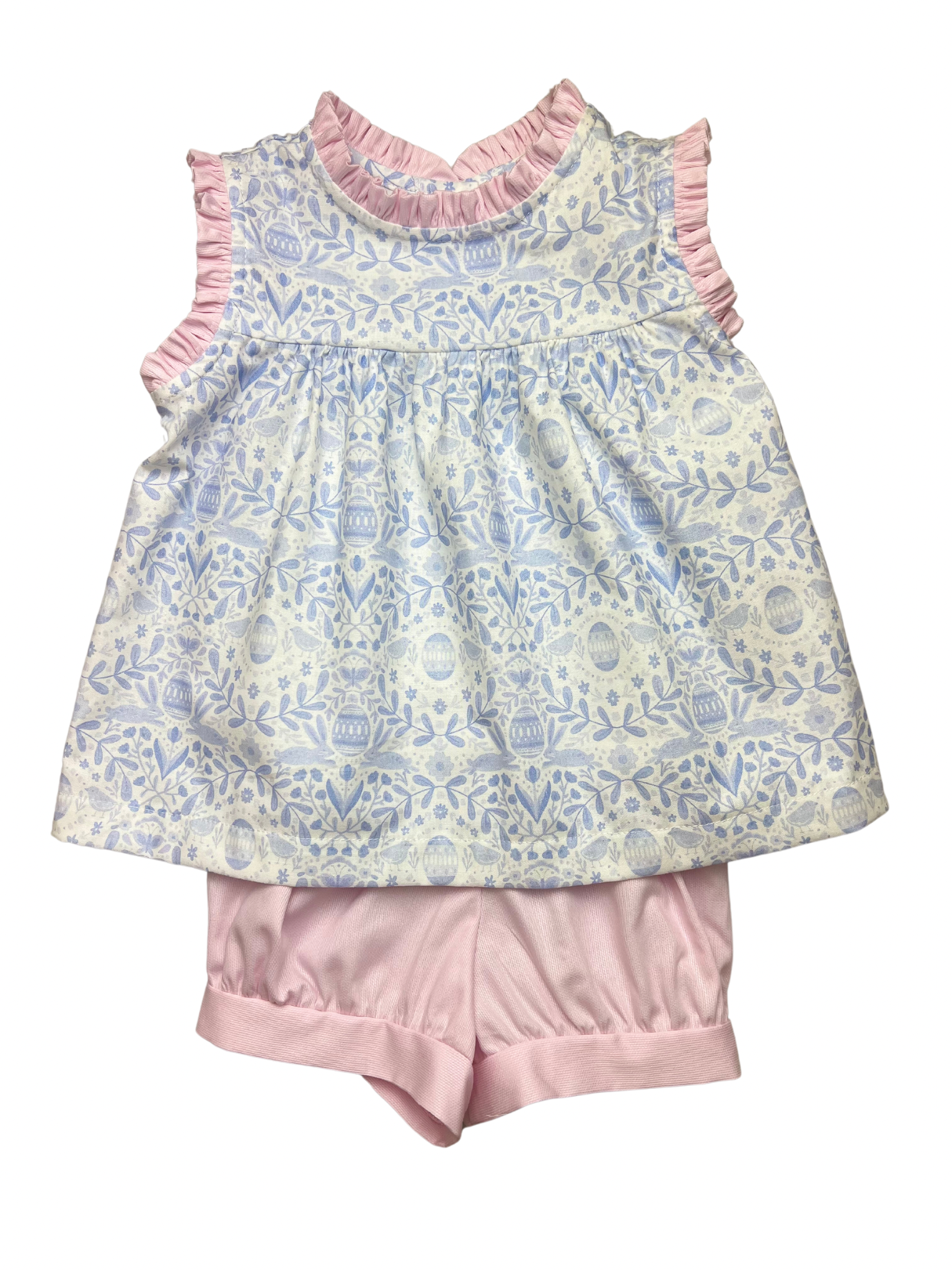 Lottie Girl Band Short Set - Blue Bunny