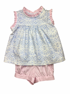 Lottie Girl Band Short Set - Blue Bunny