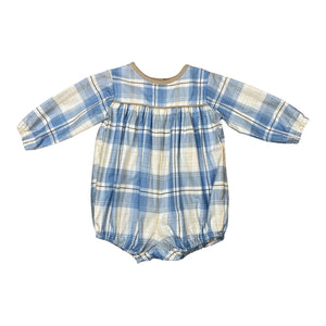 Andrew Bubble L/S - Blue Khaki Plaid