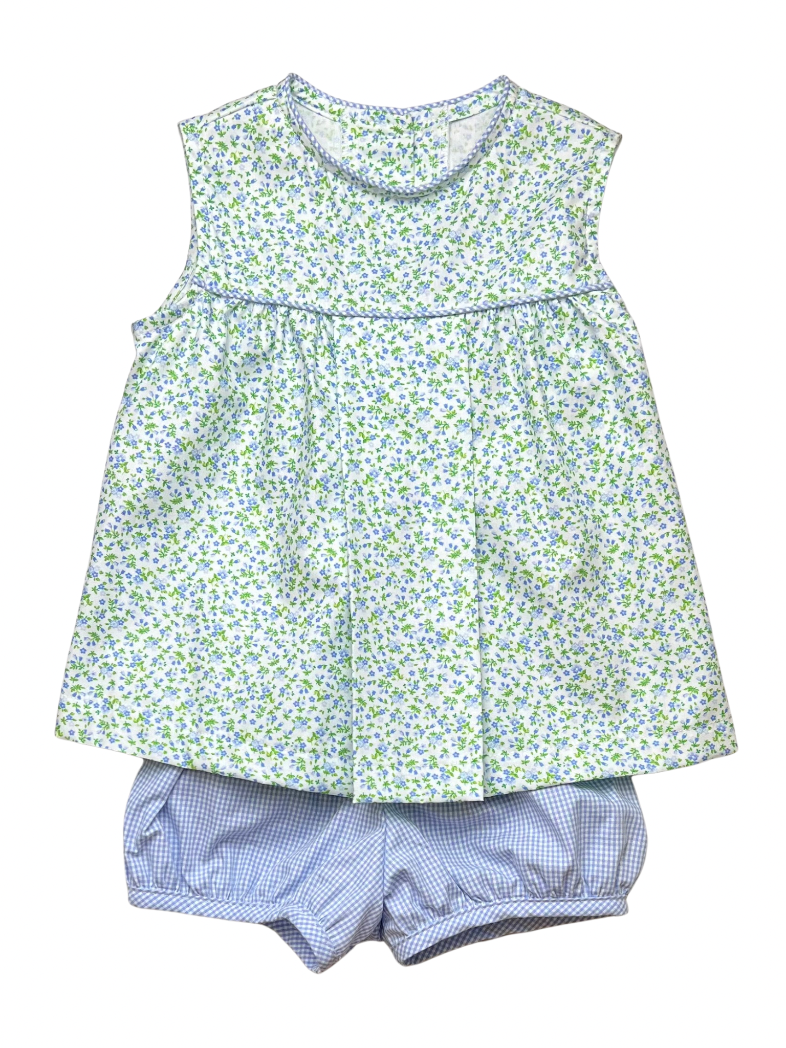 Flora Girl Bias Short Set - Blue Floral