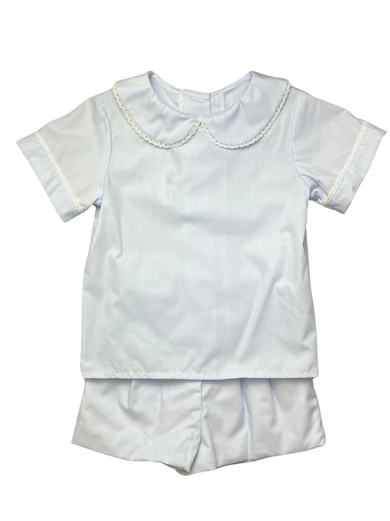 Tyler Boy Short Set - Blue Pima