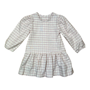 Layla Dress L/S Bias- Blue Red Plaid