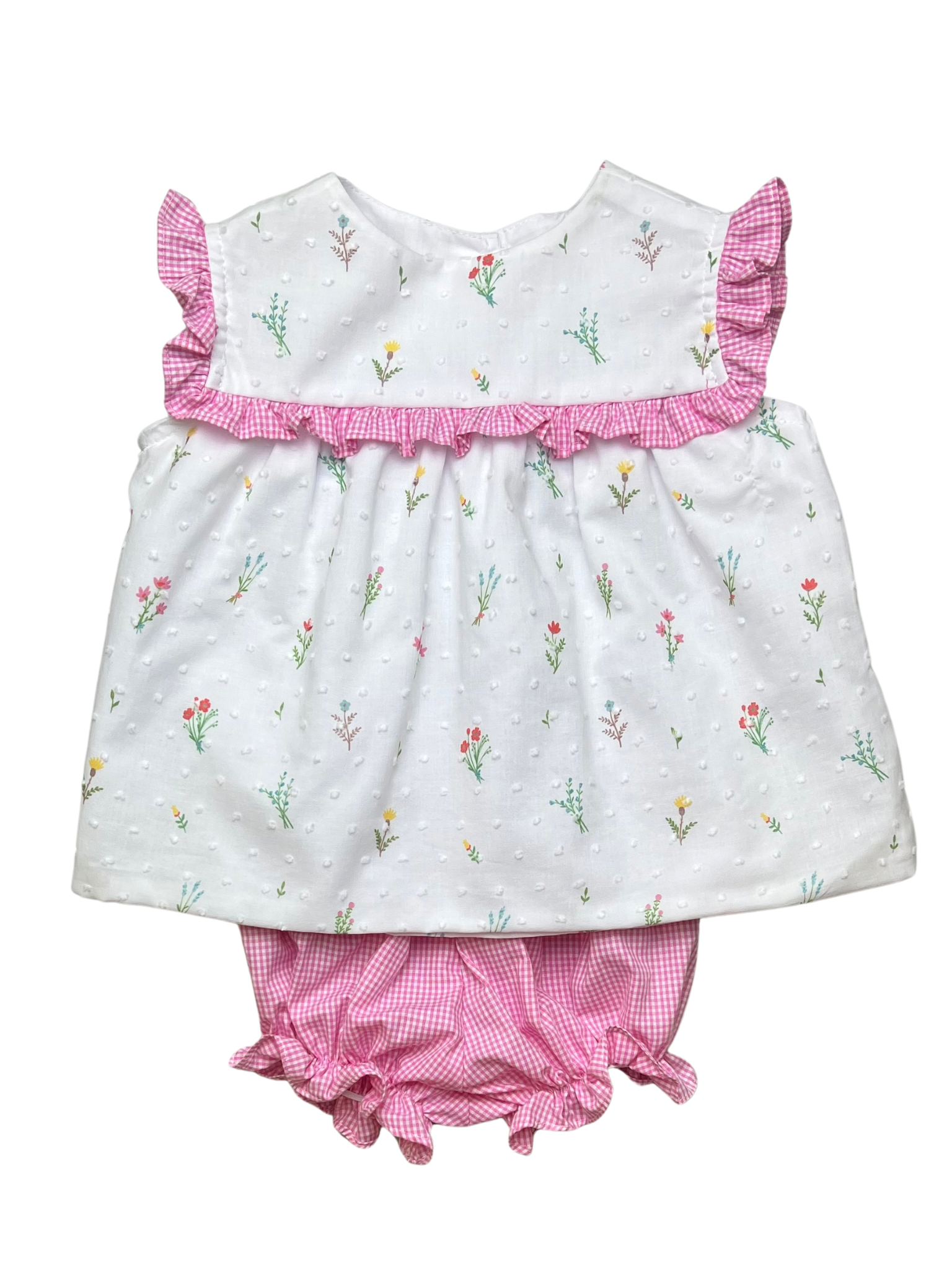 Sydney Girl Bloomer Set - Flower Swiss Dot