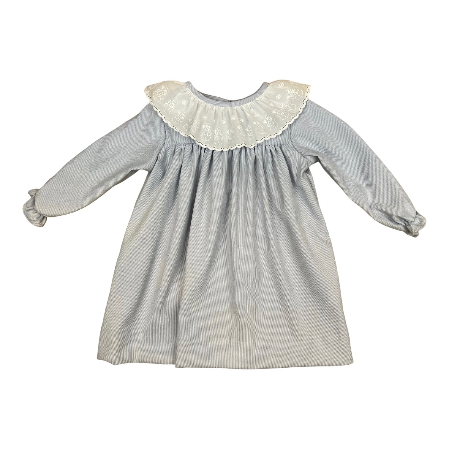 Christy Dress L/S lace - Blue Cord