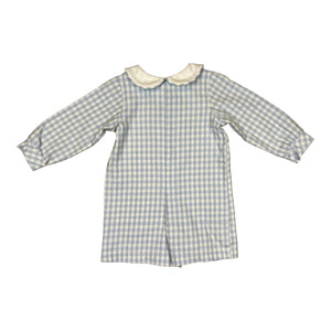 Bill Boy Romper L/S - Blue Flannel Check