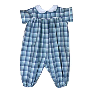 Andrew Long Bubble - Dusty Blue Plaid