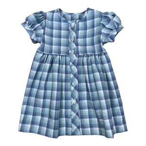 Cartrine Dress Angel - Dusty Blue Plaid