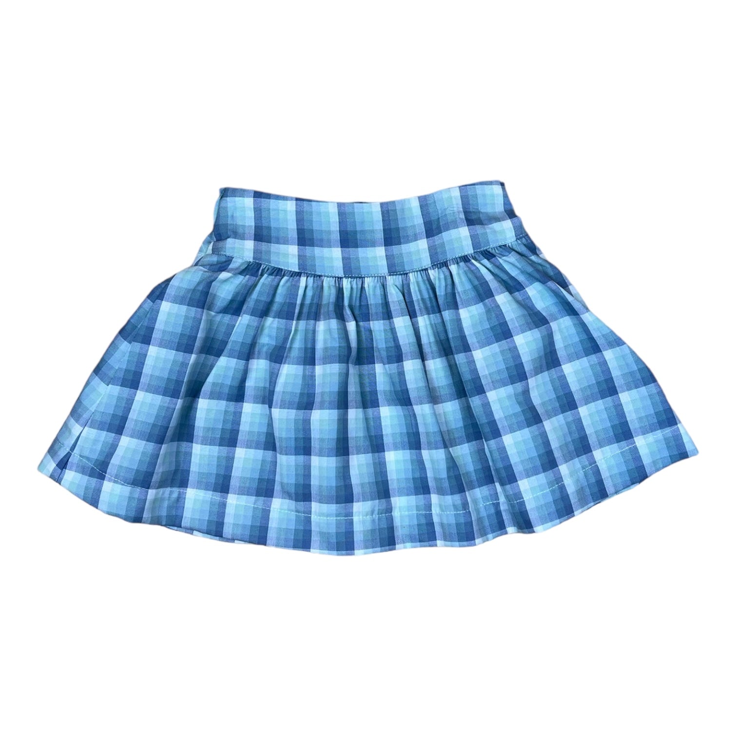 Hazel Skirt - Dusty Blue Plaid