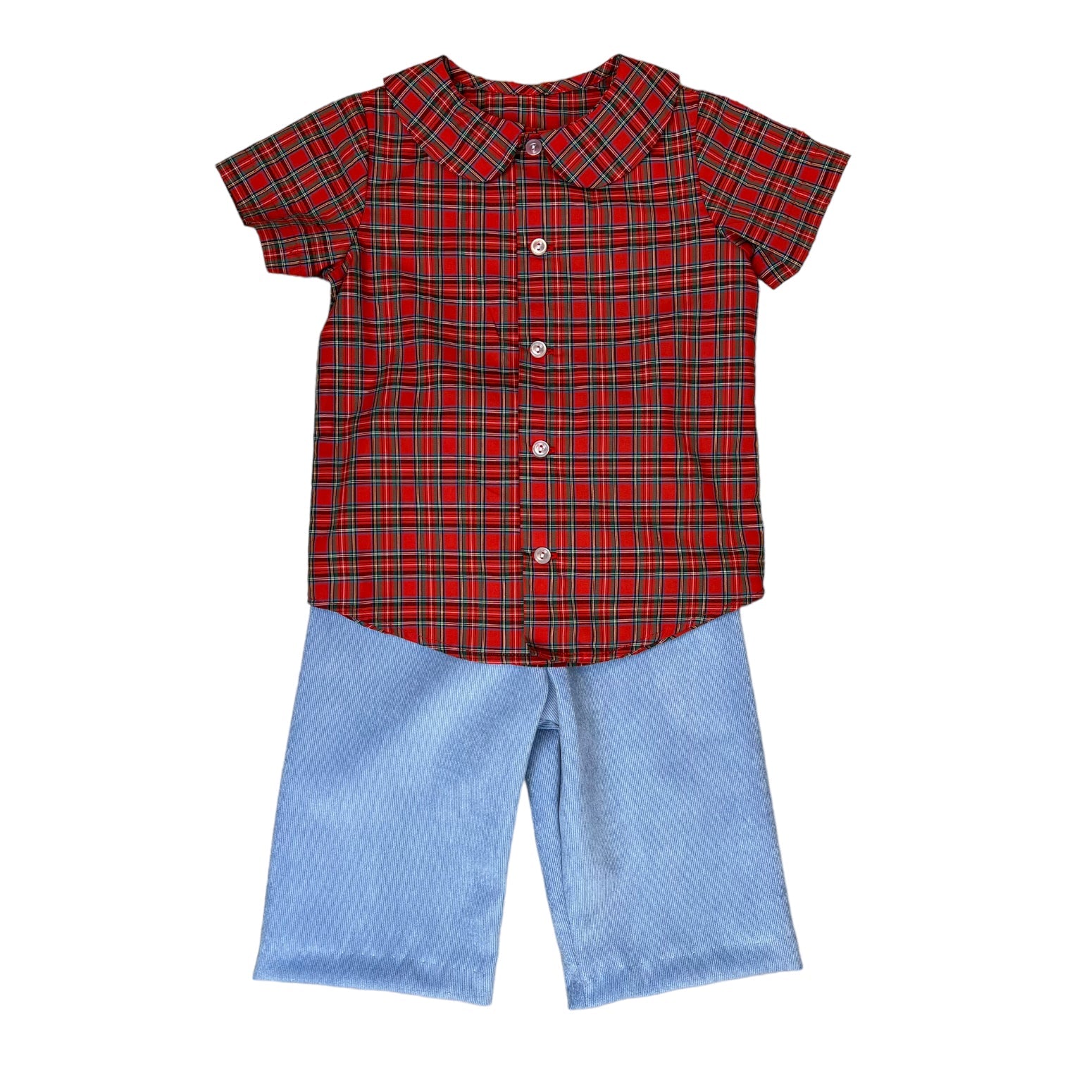 Charles Boy Pant Set - French Blue Cord