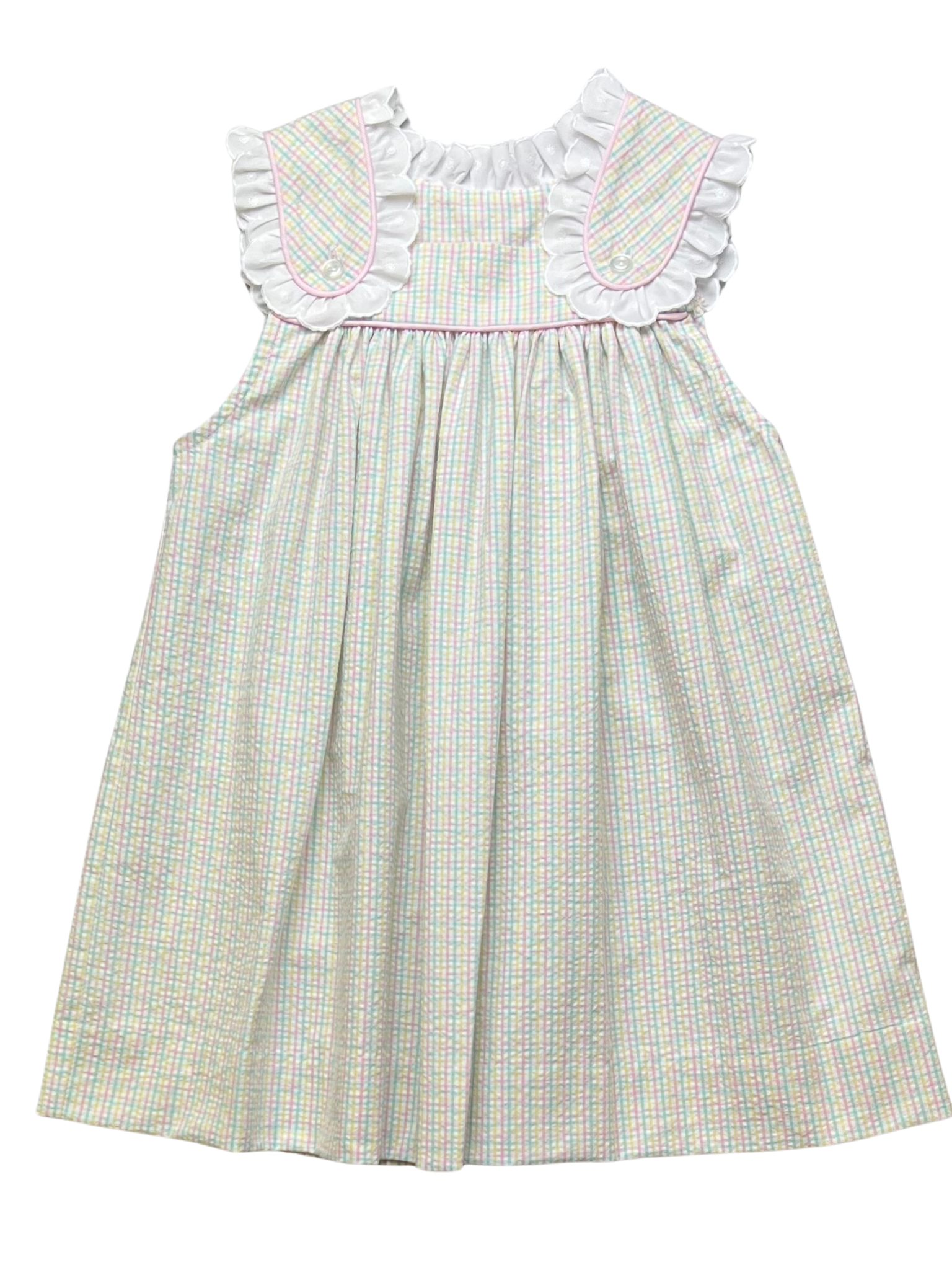 Haley Dress Trim- Pastel Plaid