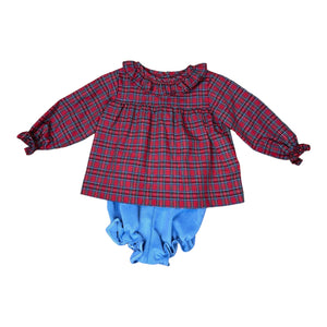 Katie Girl Blooomer Set - French Blue Cord