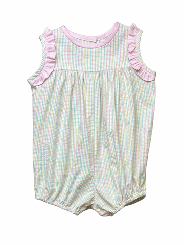 Cammie Bubble Sleeveless - Pastel Plaid