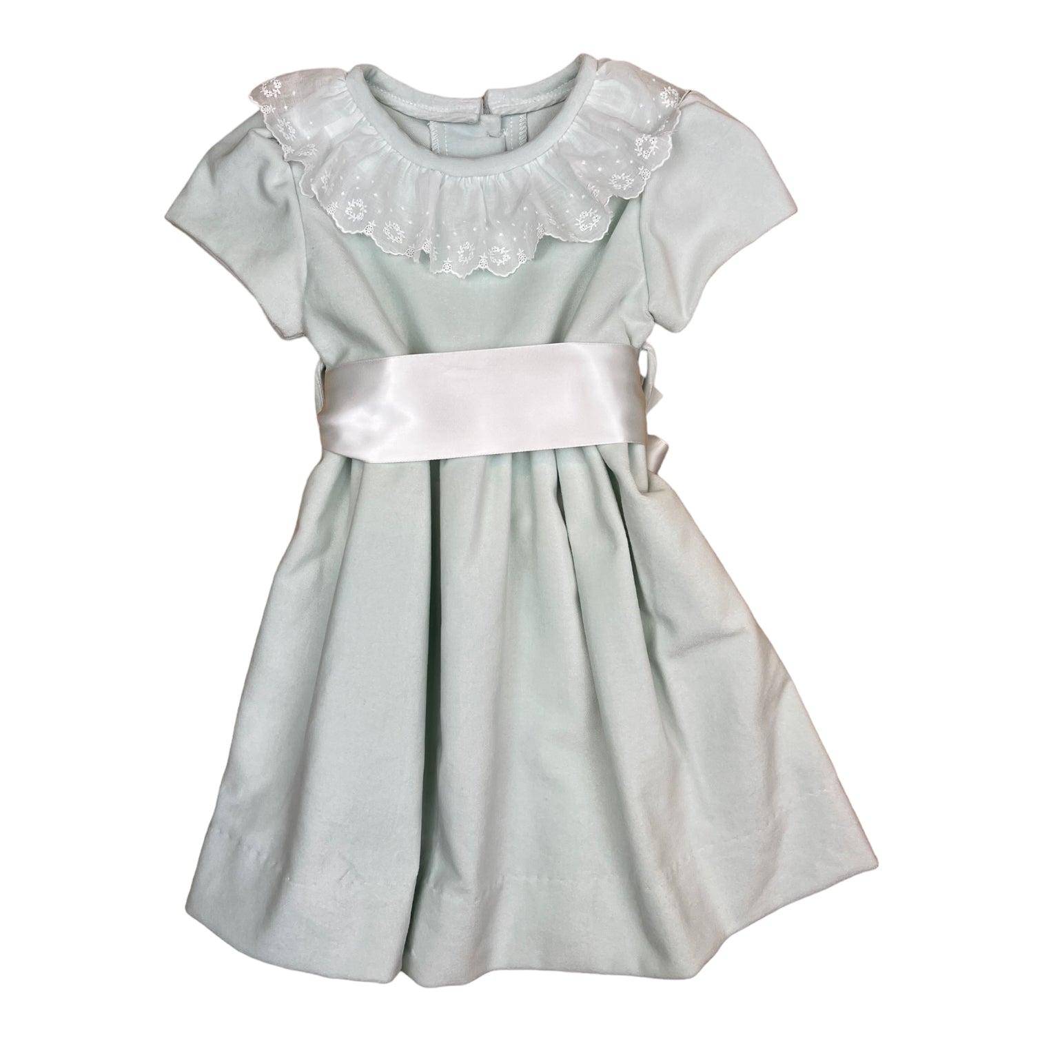 Charlotte Dress Lace - Mint Velveteen