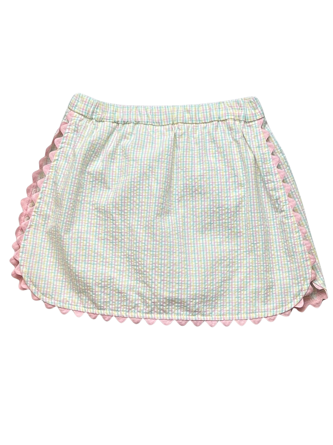 Petra Skirt with Trim - Pastel Plaid