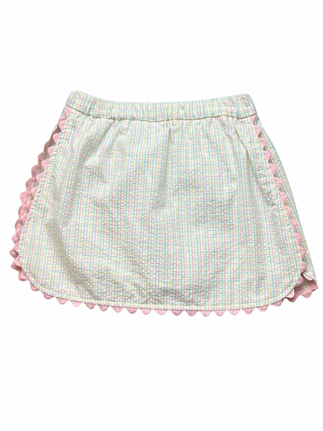 Petra Skirt with Trim - Pastel Plaid