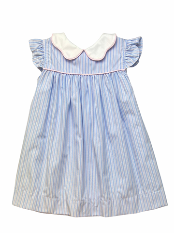 Caroline Dress - Pink/Blue Stripe