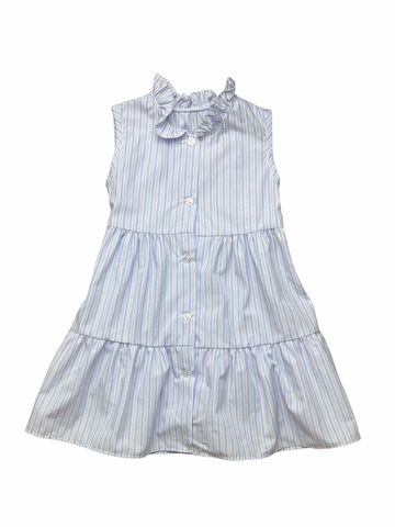 Jola Dress - Pink/Blue Stripe