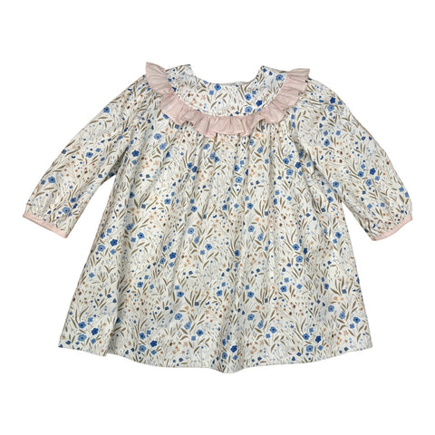 Aubrey Dress l/s bias - Peri Blossom