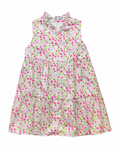 Jola Dress - Pink Flower Vine