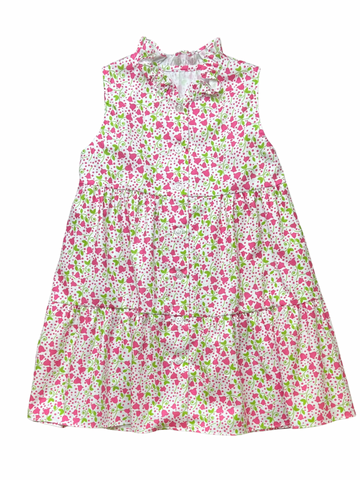 Jola Dress - Pink Flower Vine