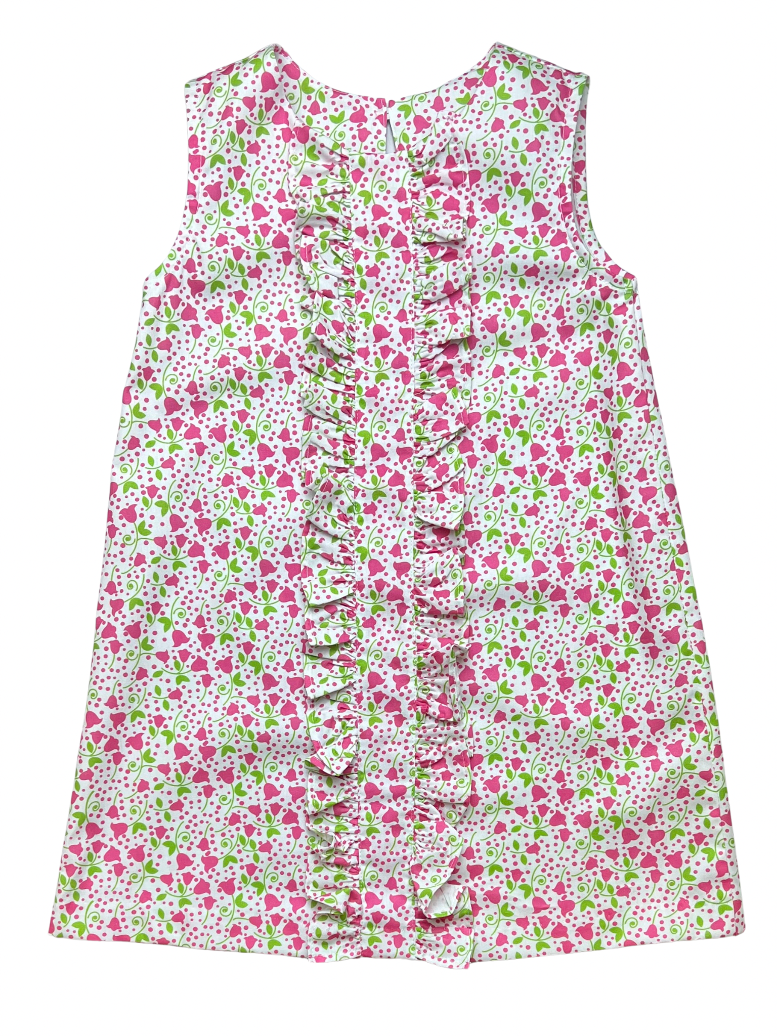 Paula Dress - Pink Flower Vine