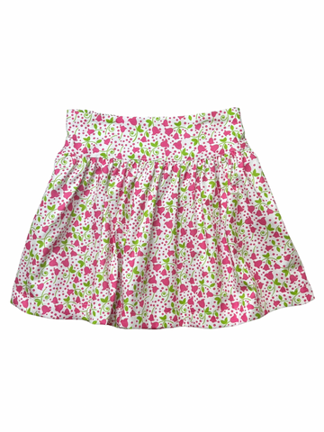 Hazel Skirt - Pink Flower Vine
