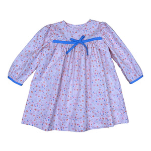 Christy Dress l/s bias - Pink Peri Floral