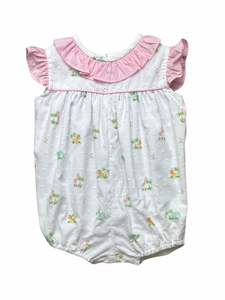 Abriela Bubble with Angel - Pink Jungle Swiss Dot