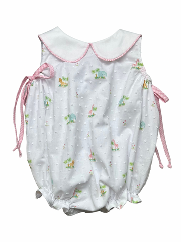 Michelle Bubble - Pink Jungle Swiss Dot