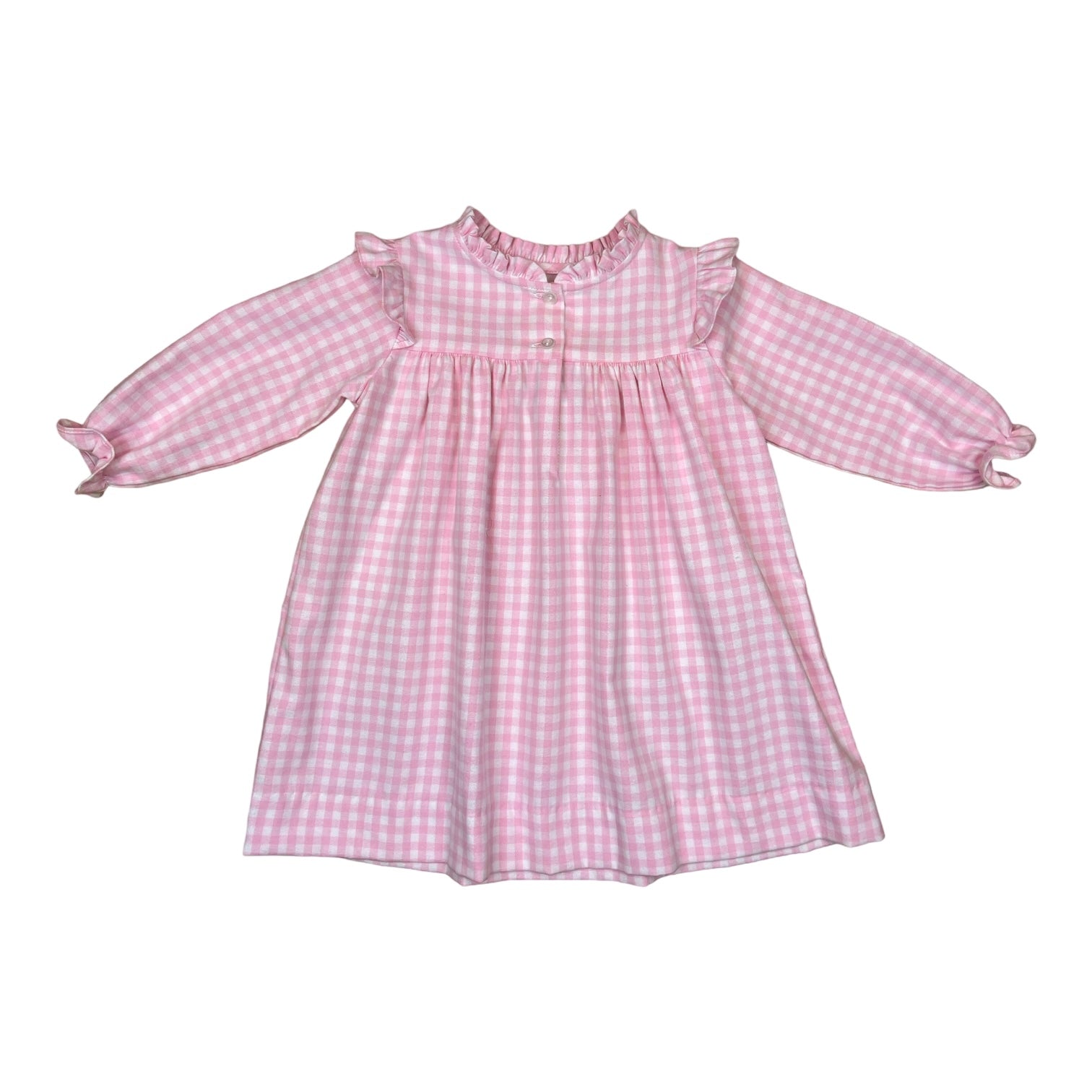 Nancy Dress l/s - Pink Flannel Check