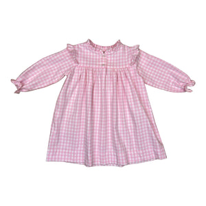 Nancy Dress l/s - Pink Flannel Check