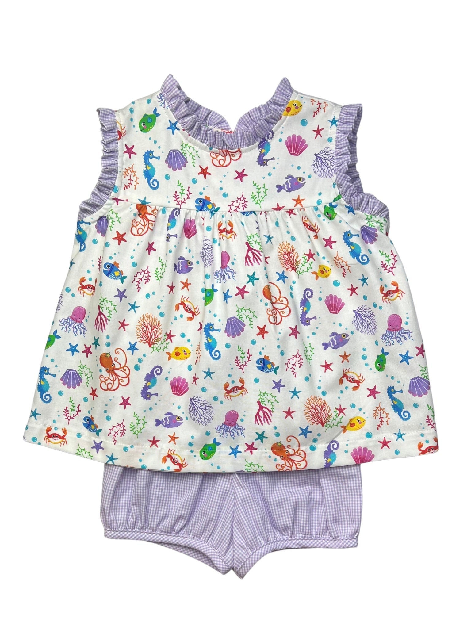 Lottie Girl Bias Short Set - Sealife