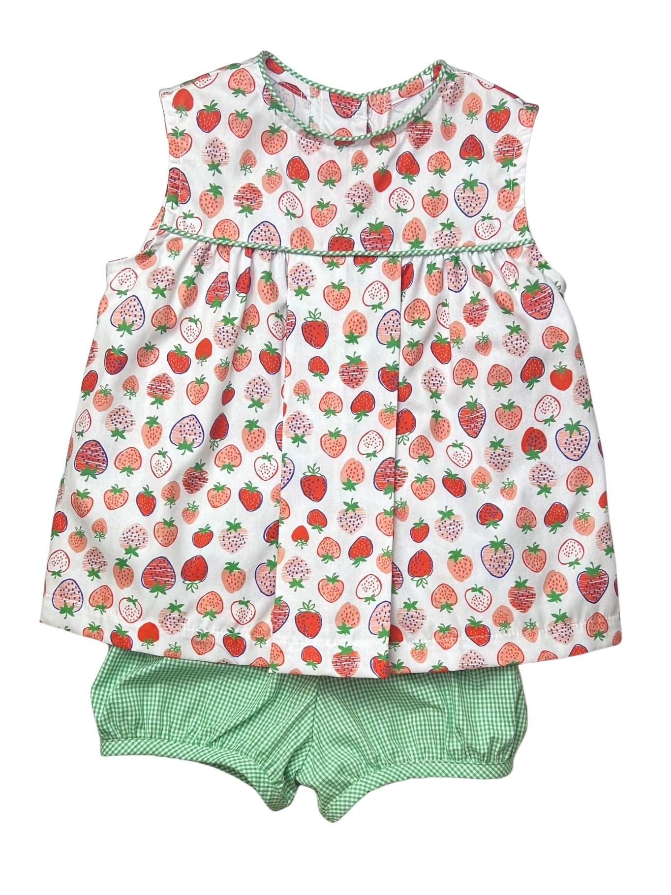 Flora Girl Bias Short Set - Strawberry