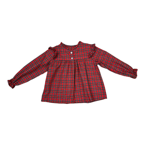 Nancy top l/s - Red Plaid