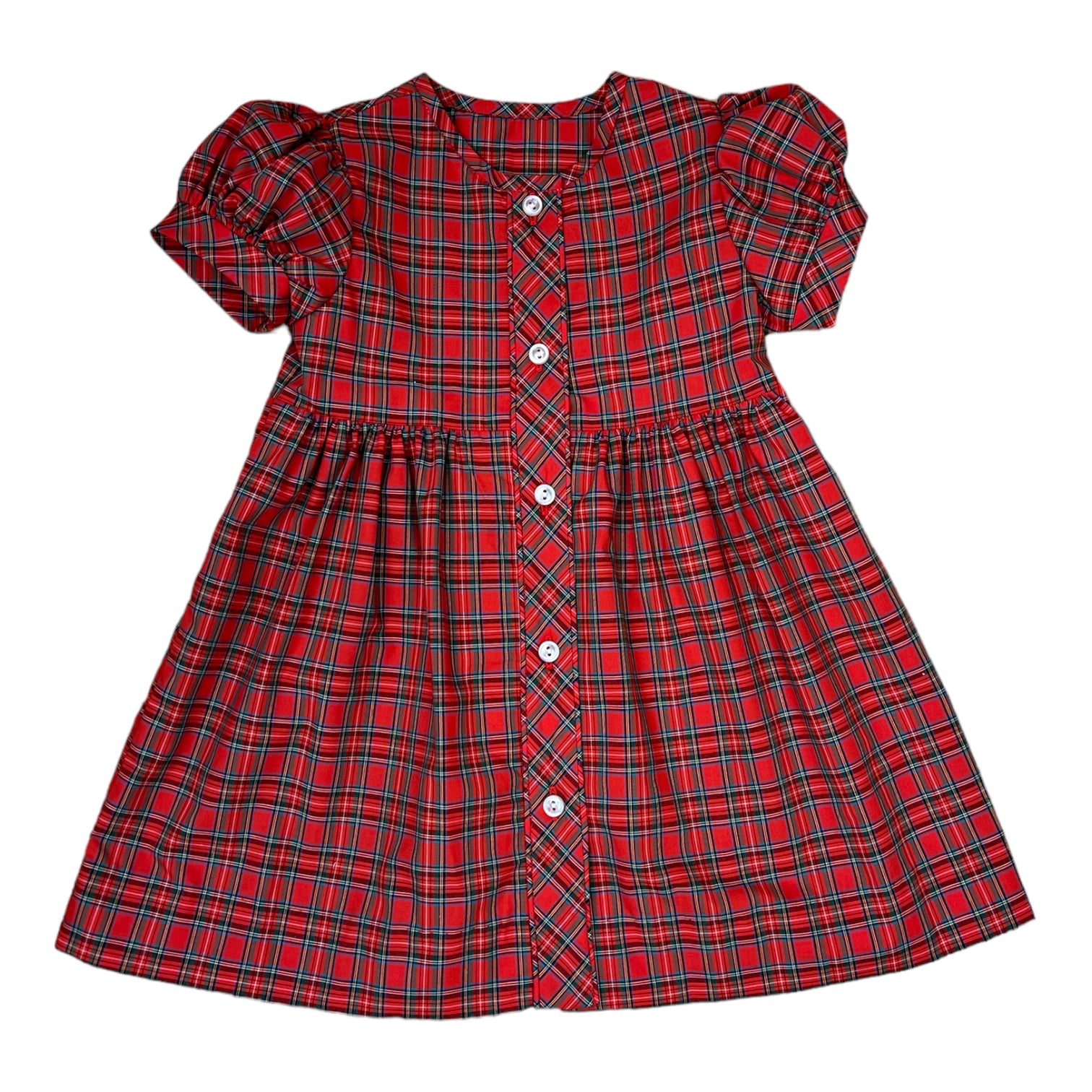 Catrina Dress Angel Pipe- Red Plaid