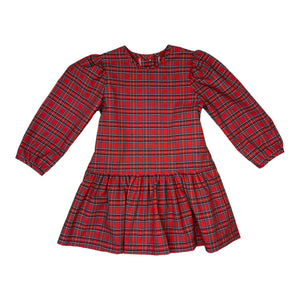 Layla Dress l/s bias - Red Plaid