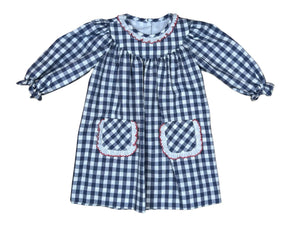 Brooklyn Dress lace - Slate Check