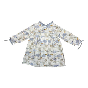 Flora Dress l/s ties  - Unicorn Forest