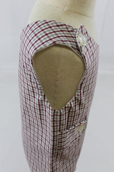 Nick Shortall - Gray Maroon Check