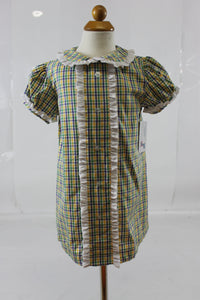 Shirley Dress - Mardi Gras Plaid