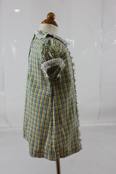 Shirley Dress - Mardi Gras Plaid