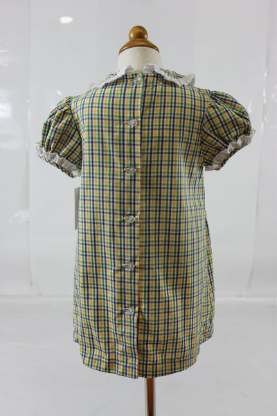 Shirley Dress - Mardi Gras Plaid