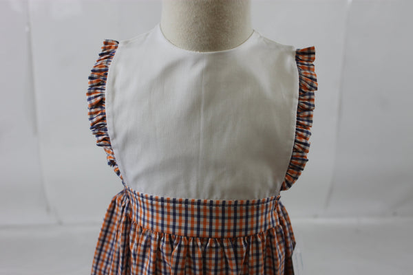 Elizabeth Bubble -Orange Navy Check