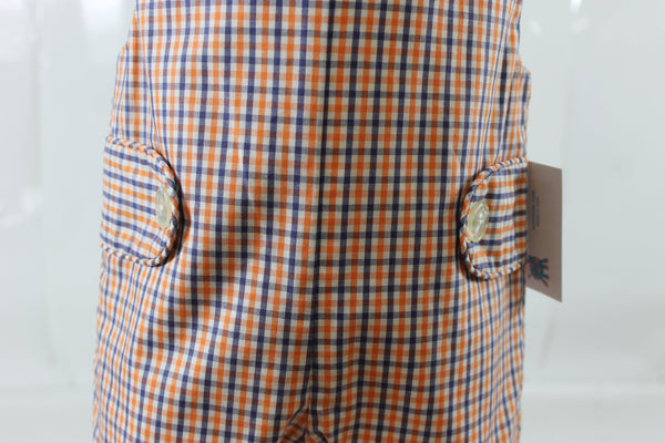 Nick Shortall - Orange Navy Check