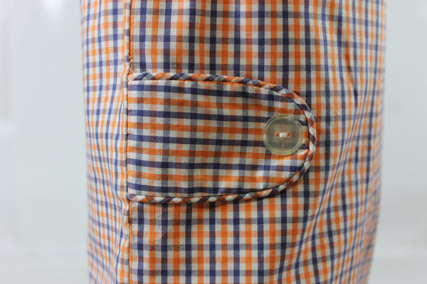 Nick Shortall - Orange Navy Check