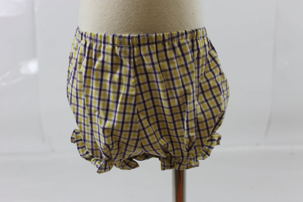 Maggie Bloomer Set - Purple Gold Check