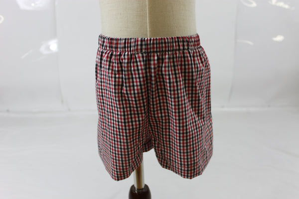 Tyler S/S Boy Short Set - Red Black Check