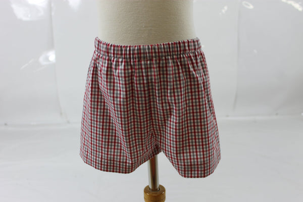 Tyler Boy Short Set with Pocket - Red Gray