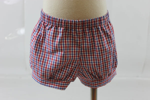 Hanley Girl Band Short - Red Royal Check